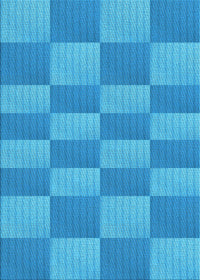 Machine Washable Transitional Neon Blue Rug, wshpat3959lblu