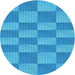 Square Patterned Neon Blue Rug, pat3959lblu