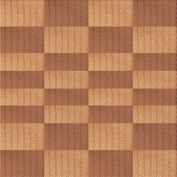 Round Patterned Orange Rug, pat3959org