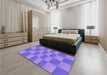 Patterned Purple Mimosa Purple Rug in a Bedroom, pat3959pur