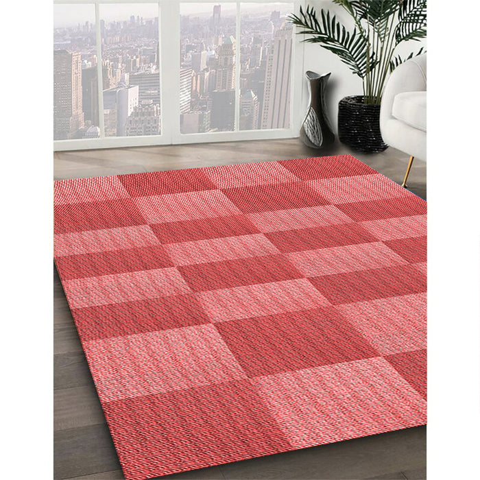 Machine Washable Transitional Red Rug in a Family Room, wshpat3959rd