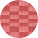 Square Patterned Red Rug, pat3959rd