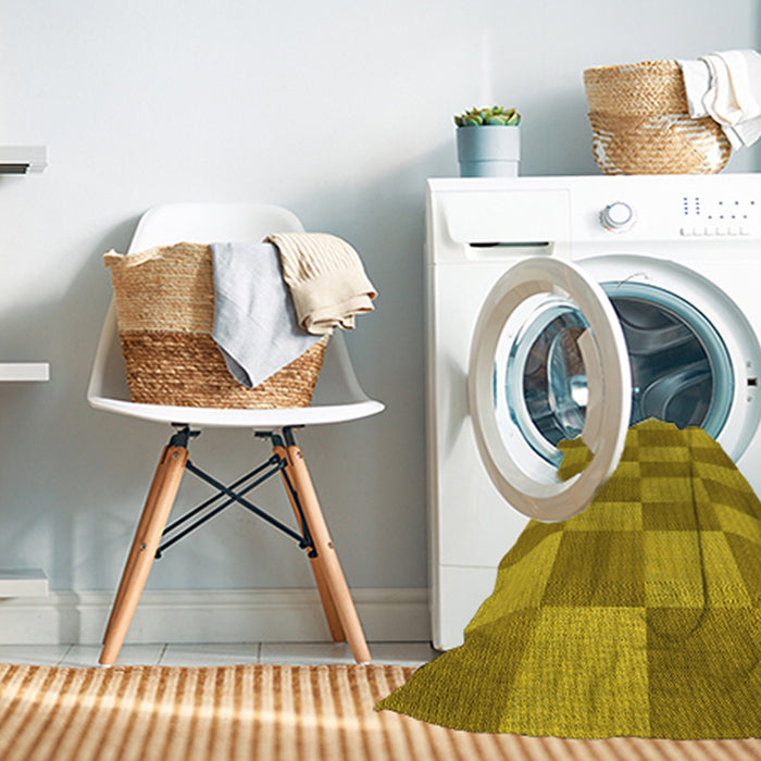 Machine Washable Transitional Dark Bisque Brown Rug in a Washing Machine, wshpat3959yw
