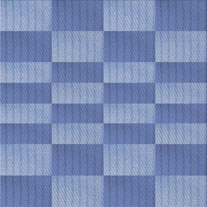 Square Patterned Sky Blue Novelty Rug, pat3959