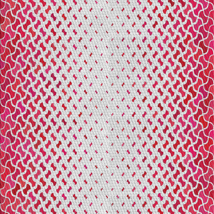 Patterned Bright Maroon Red Novelty Rug, pat395