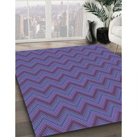 Patterned Medium Slate Blue Rug, pat396blu
