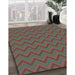 Patterned Camouflage Green Rug in Family Room, pat396lblu