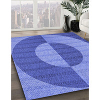 Patterned Sky Blue Rug, pat3960blu