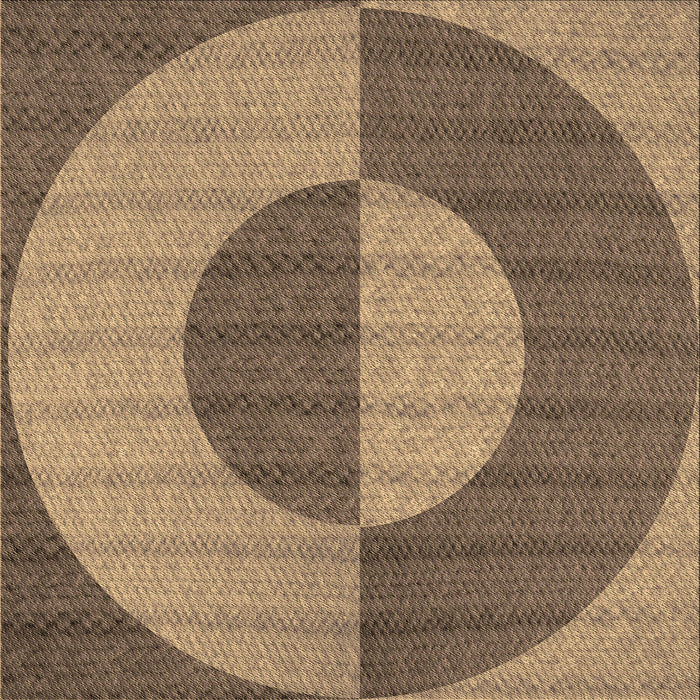 Round Patterned Peru Brown Rug, pat3960brn
