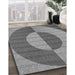 Patterned Carbon Gray Rug in Family Room, pat3960gry