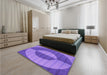 Patterned Purple Rug in a Bedroom, pat3960pur