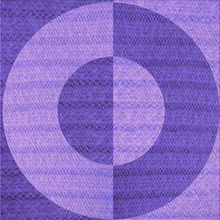 Round Patterned Purple Rug, pat3960pur