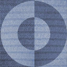 Square Patterned Blue Novelty Rug, pat3960