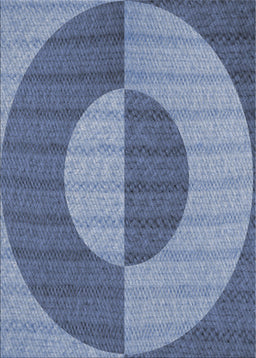 Patterned Blue Novelty Rug, pat3960