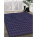 Patterned Deep Periwinkle Purple Rug in Family Room, pat3961blu