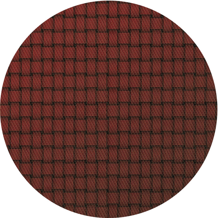 Square Patterned Maroon Red Rug, pat3961brn