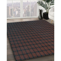 Patterned Red Rug, pat3961lblu