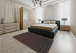 Patterned Red Rug in a Bedroom, pat3961lblu