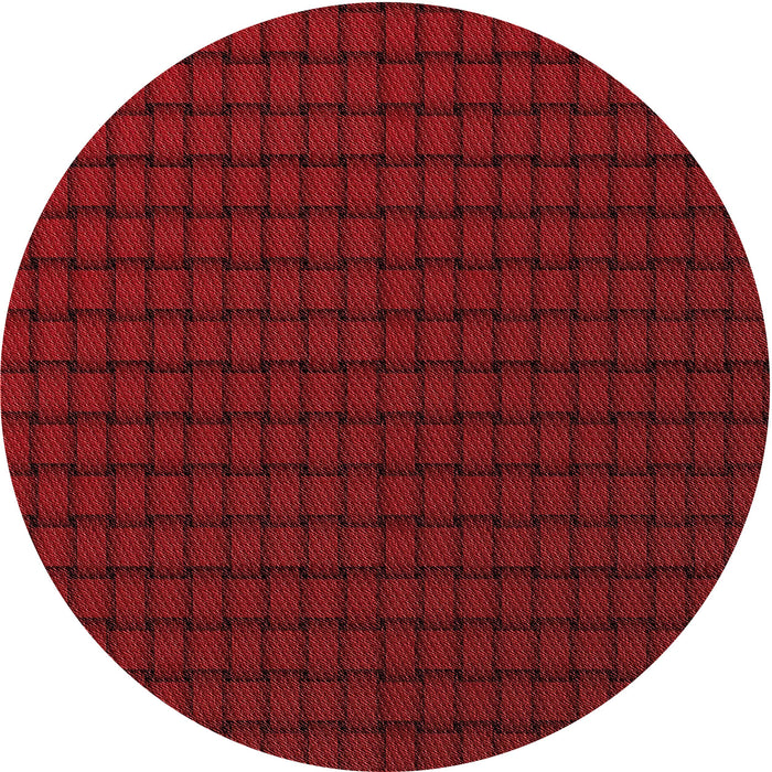 Square Patterned Dark Red Rug, pat3961rd