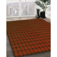 Patterned Mahogany Brown Rug, pat3961yw