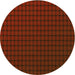 Square Patterned Mahogany Brown Rug, pat3961yw