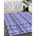 Machine Washable Transitional Jeans Blue Rug in a Family Room, wshpat3962blu