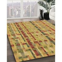 Patterned Yellow Rug, pat3962brn