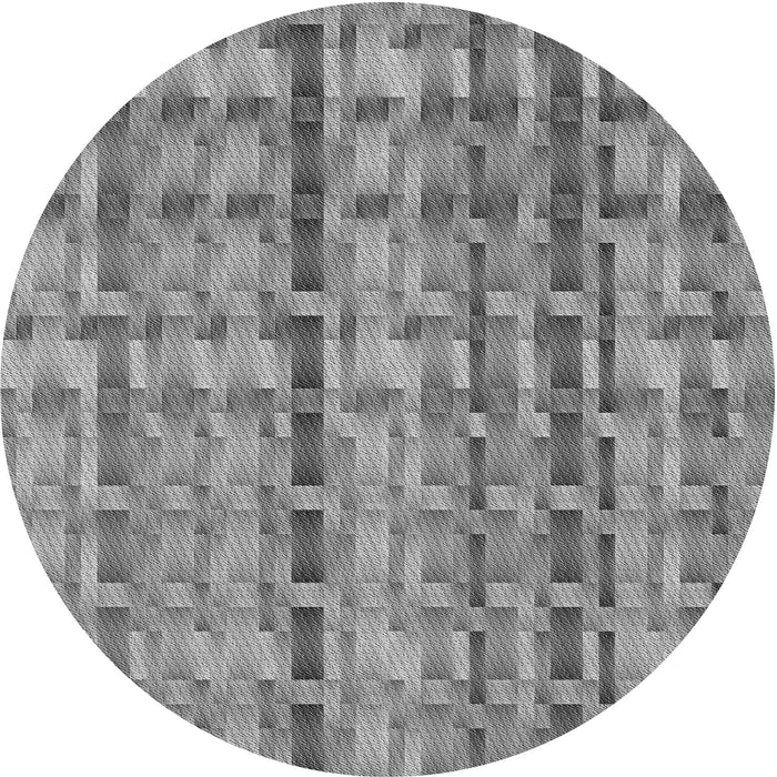 Square Patterned Dark Gray Rug, pat3962gry