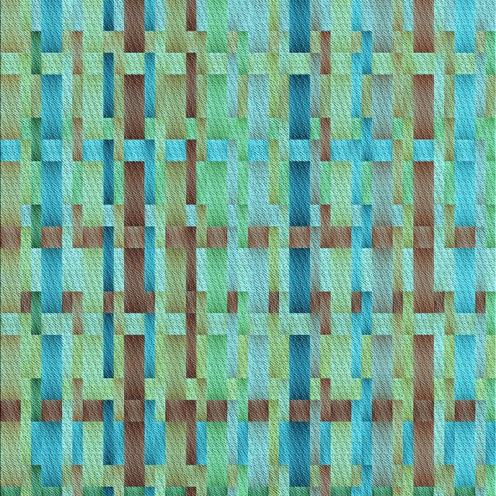 Patterned Turquoise Green Rug, pat3962lblu