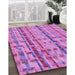 Machine Washable Transitional Violet Purple Rug in a Family Room, wshpat3962pur