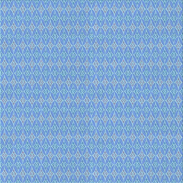 Round Patterned Blue Rug, pat3963lblu