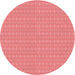 Square Patterned Light Coral Pink Rug, pat3964rd