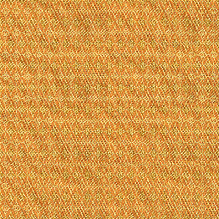 Round Patterned Neon Orange Rug, pat3964yw