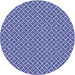 Square Patterned Cobalt Blue Rug, pat3965blu