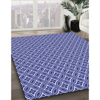 Patterned Cobalt Blue Rug, pat3965blu