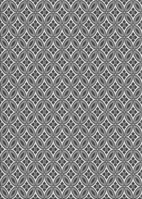 Machine Washable Transitional Dark Gray Black Rug, wshpat3965gry