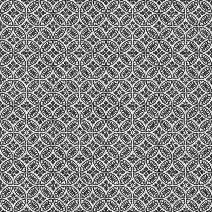 Round Machine Washable Transitional Dark Gray Black Rug, wshpat3965gry