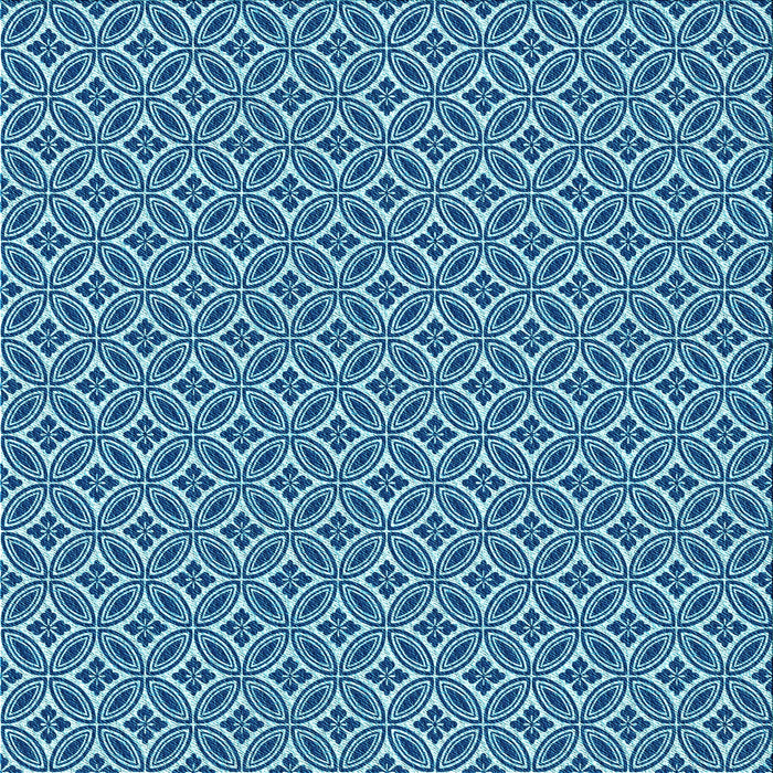 Round Patterned Blueberry Blue Rug, pat3965lblu