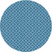 Square Patterned Blueberry Blue Rug, pat3965lblu