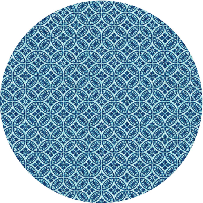 Square Machine Washable Transitional Blueberry Blue Rug in a Living Room, wshpat3965lblu