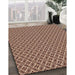 Machine Washable Transitional Saffron Red Rug in a Family Room, wshpat3965org