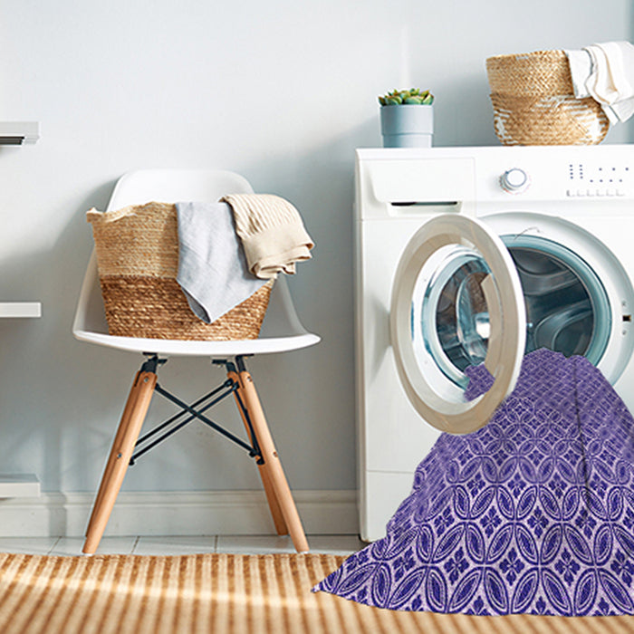 Machine Washable Transitional Mauve Purple Rug in a Washing Machine, wshpat3965pur
