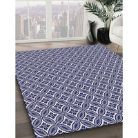 Patterned Platinum Silver Gray Novelty Rug, pat3965