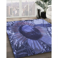Patterned Sky Blue Rug, pat3966blu