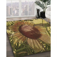 Patterned Caramel Brown Rug, pat3966brn