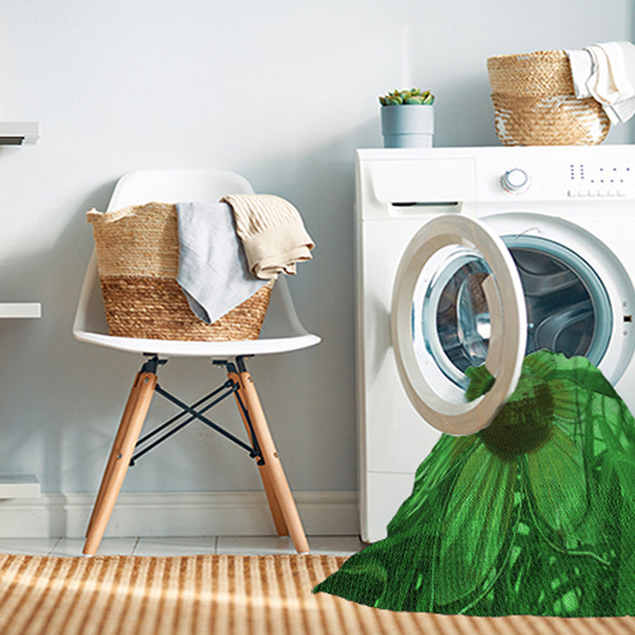 Machine Washable Transitional Green Rug in a Washing Machine, wshpat3966grn