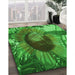 Machine Washable Transitional Green Rug in a Family Room, wshpat3966grn