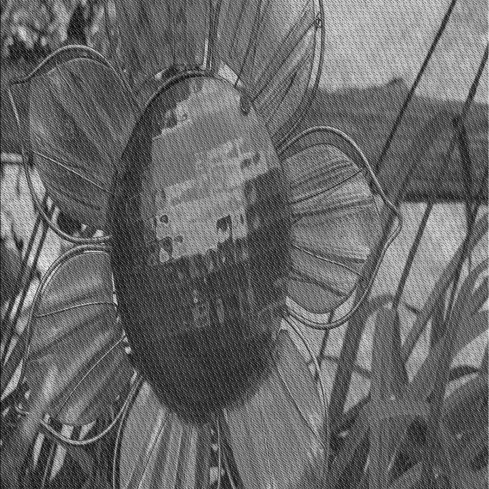 Machine Washable Transitional Black Rug, wshpat3966gry