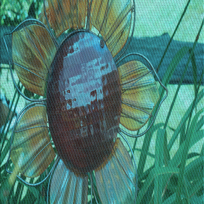 Patterned Deep-Sea Green Rug, pat3966lblu