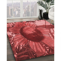 Patterned Red Rug, pat3966rd
